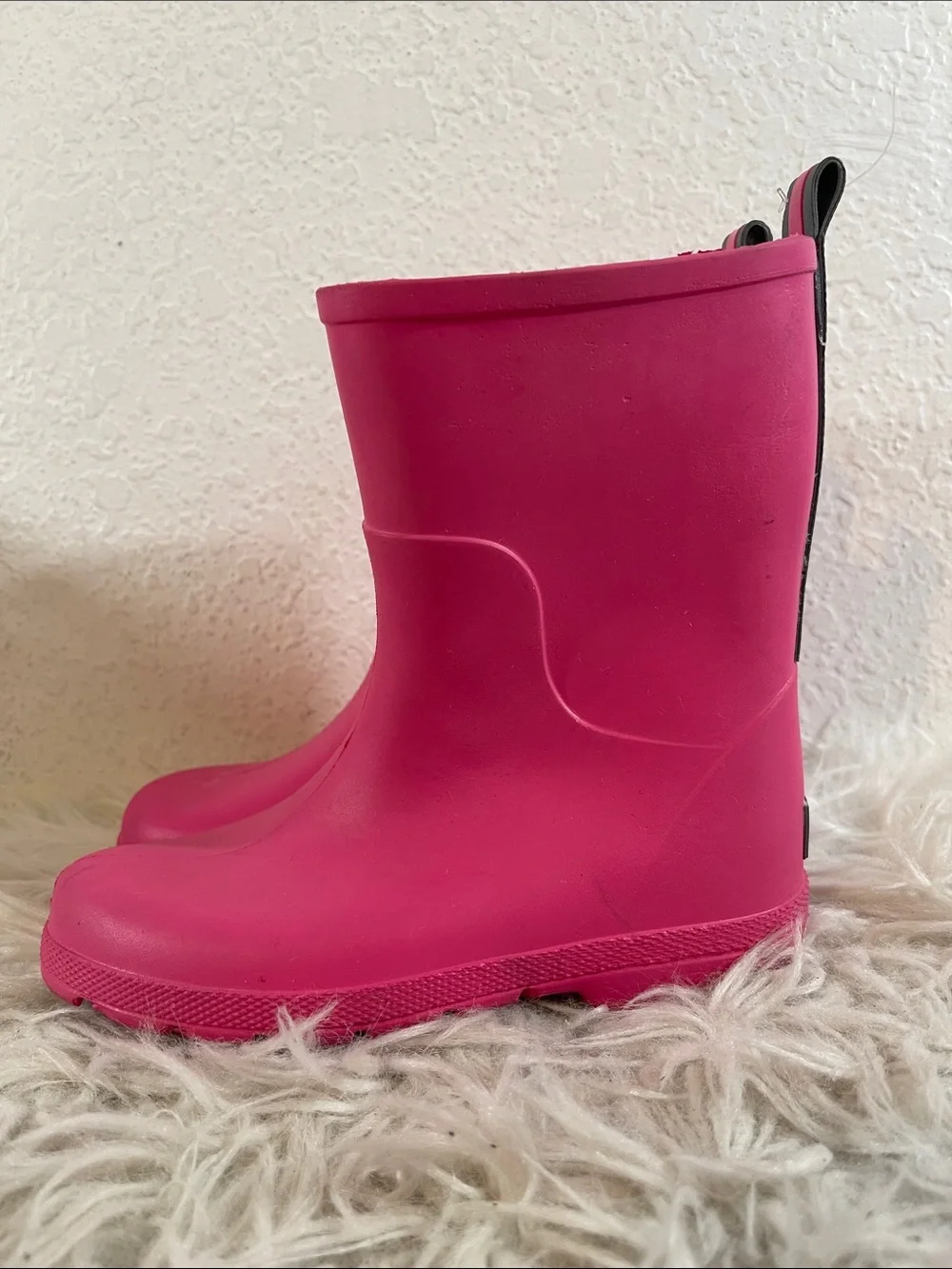 TOTES Everywear Pink Rubber Waterproof Rain Boots Slip In Lightweight Size 13-1